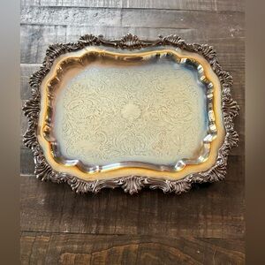 Ornate Silver Footed Tray